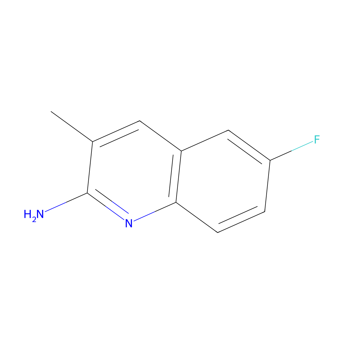 6-Fluoro-3-methylquinolin-2-amine molecular structure, CAS 203506-28-9
