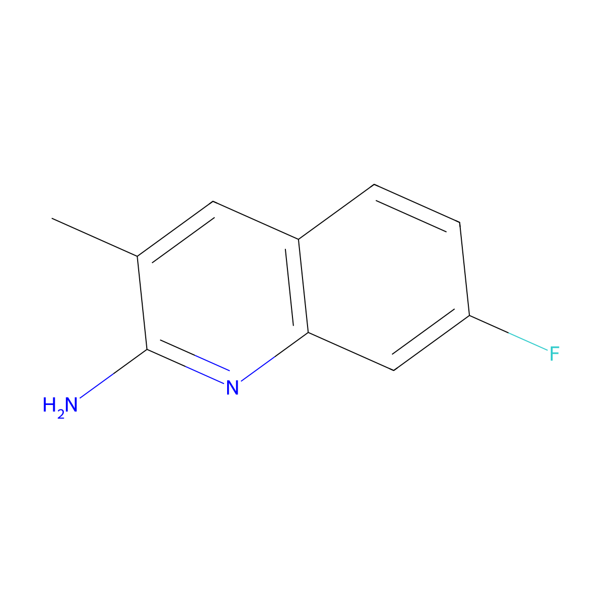 2-Amino-7-fluoro-3-methylquinoline molecular structure, CAS 203506-29-0