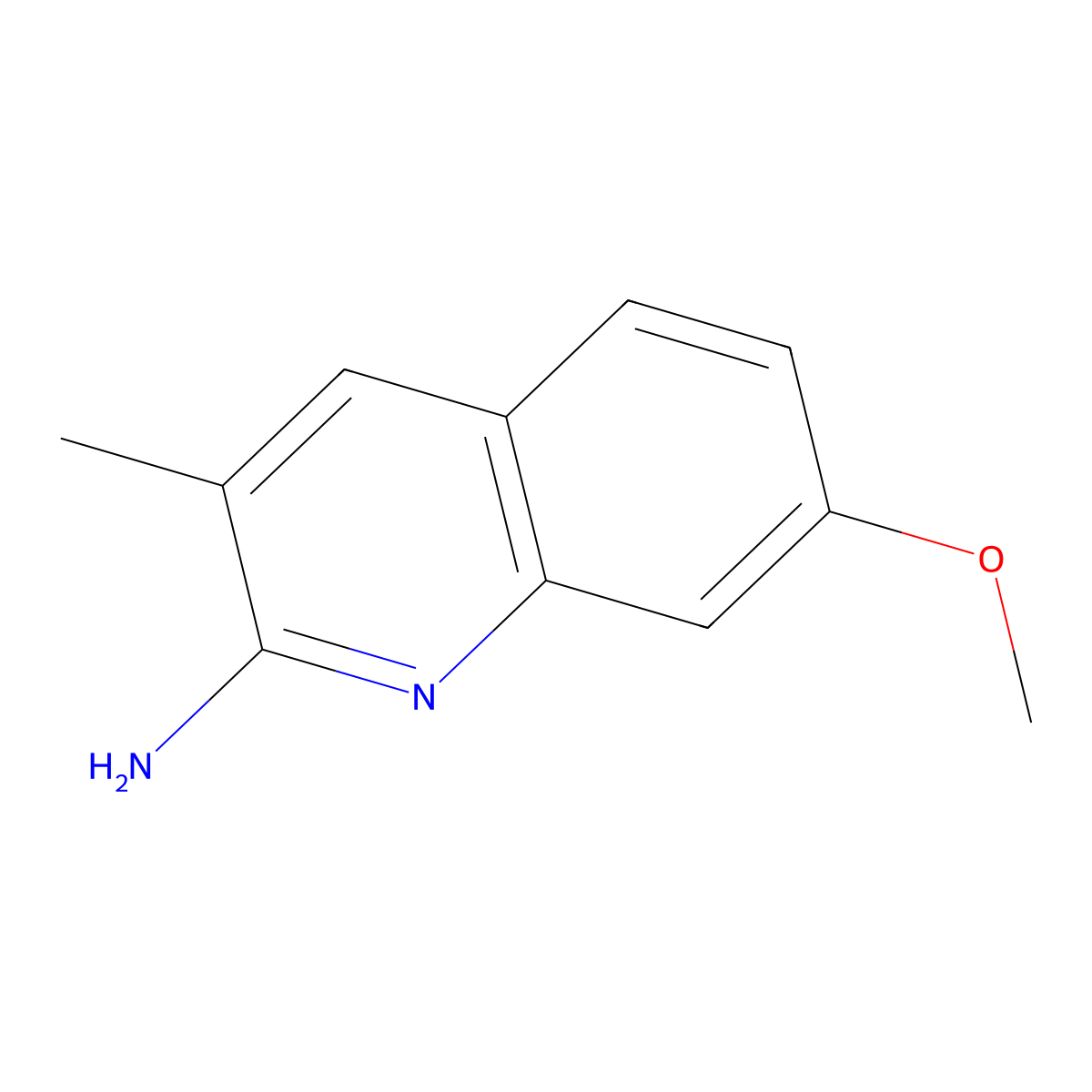 7-Methoxy-3-methyl-2-quinolinamine molecular structure, CAS 203506-31-4