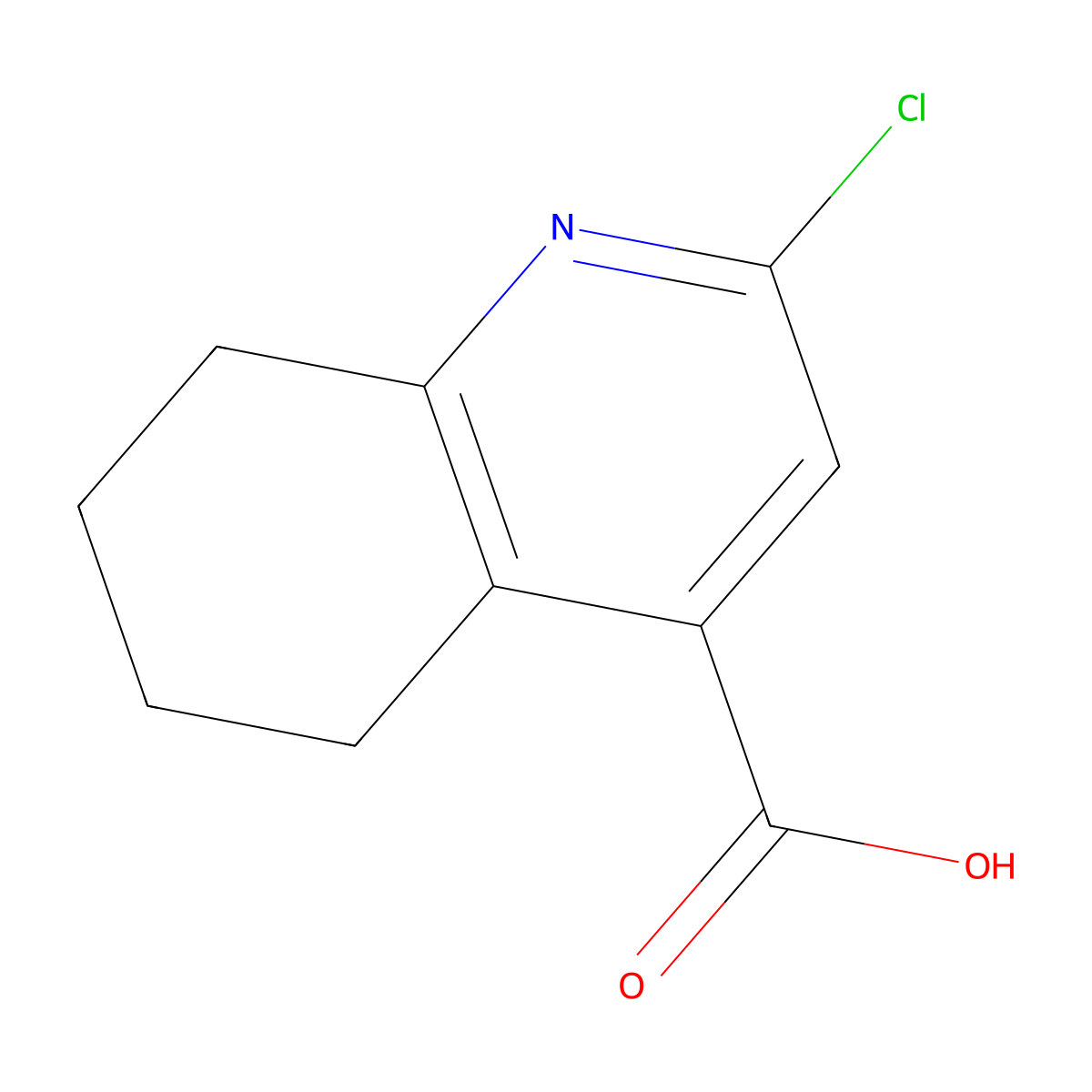 2-Chloro-5,6,7,8-tetrahydroquinoline-4-carboxylic acid molecular structure, CAS 203509-54-0
