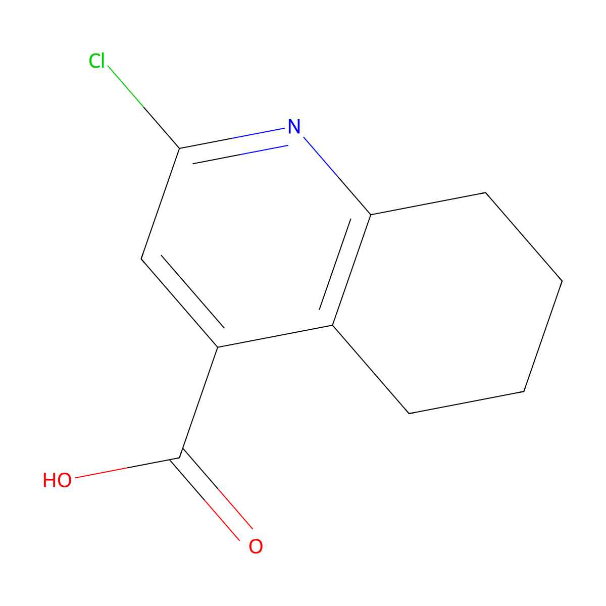 2-Chloro-5,6,7,8-tetrahydroquinoline-4-carboxylic acid molecular structure, CAS 203509-54-0