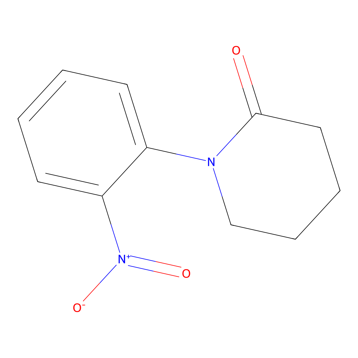 1-(2-Nitrophenyl)piperidin-2-one molecular structure, CAS 203509-92-6