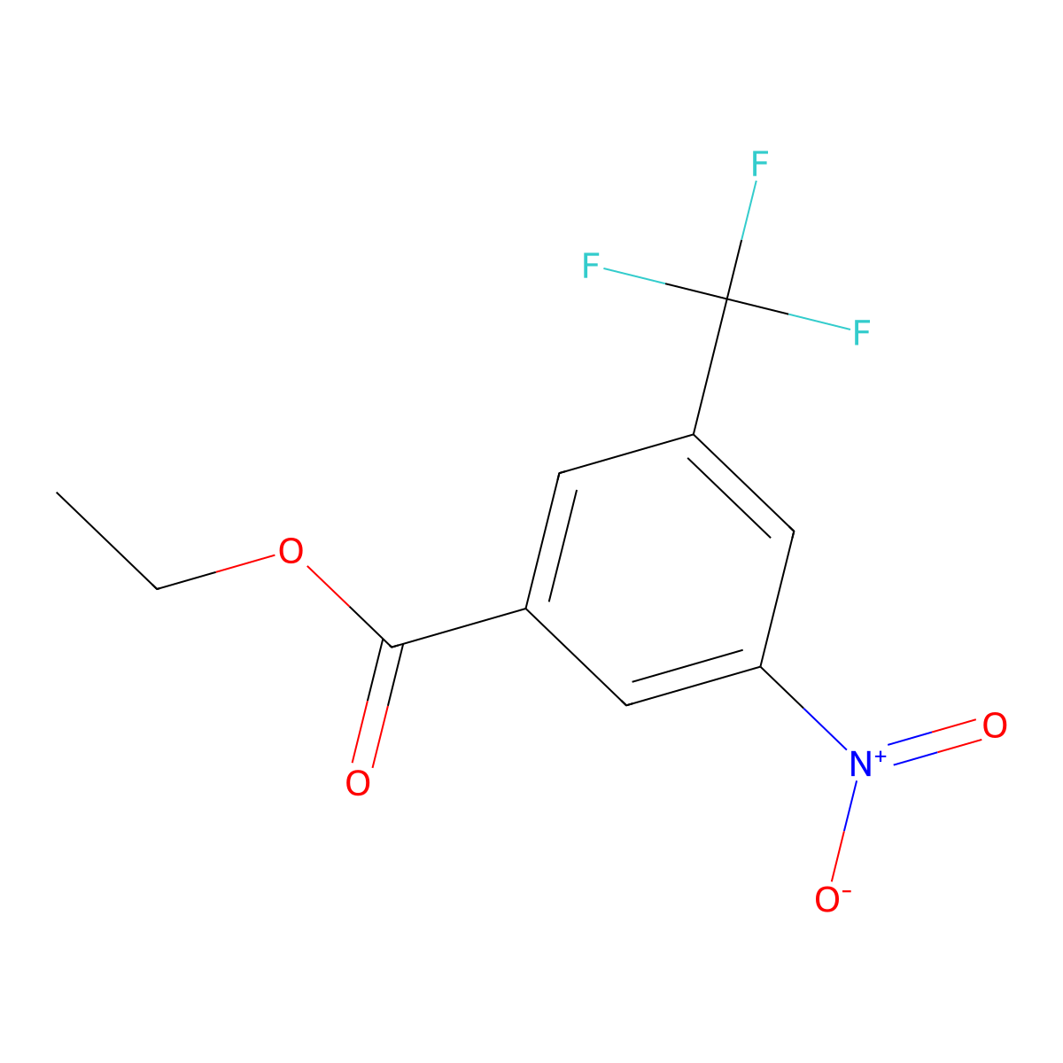 Ethyl 3-nitro-5-(trifluoromethyl)benzoate molecular structure, CAS 203513-22-8