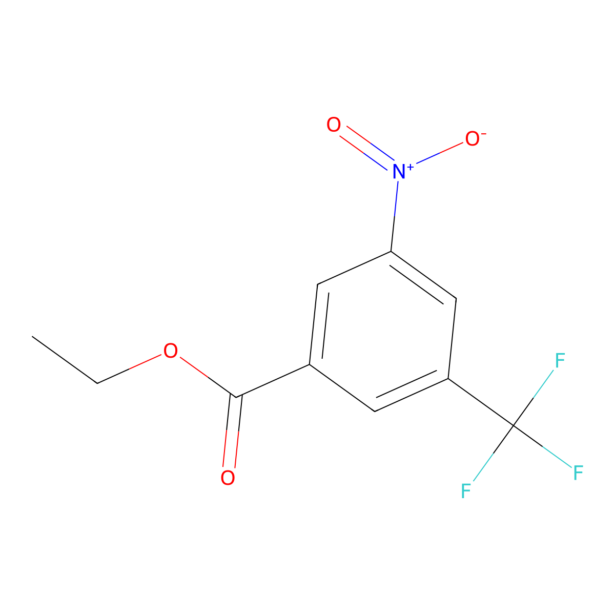 Ethyl 3-nitro-5-(trifluoromethyl)benzoate molecular structure, CAS 203513-22-8