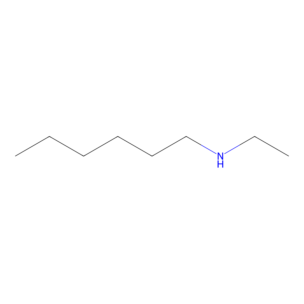 N-Ethylhexylamine molecular structure, CAS 20352-67-4