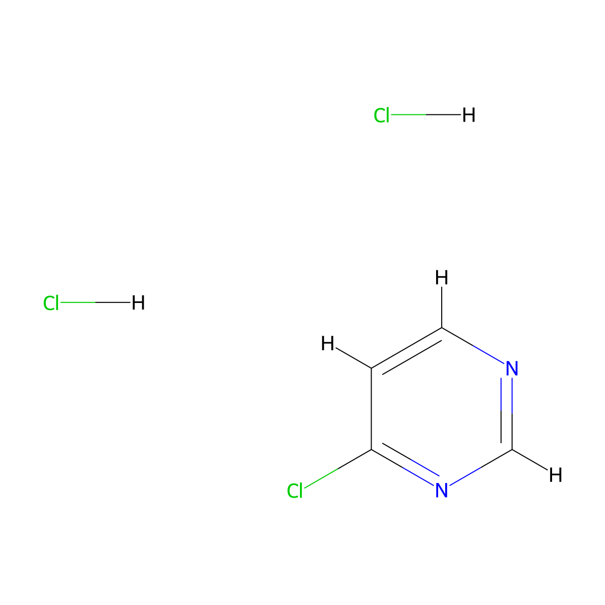 4-Chloropyrimidine dihydrochloride molecular structure, CAS 203521-18-0
