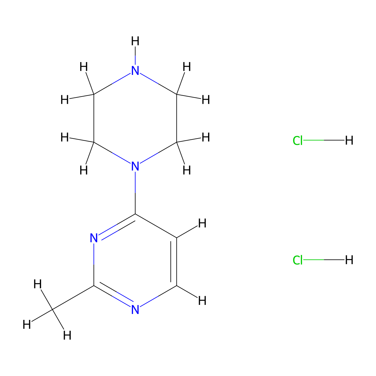 1-(2-Methylpyrimidin-4-yl)piperazine dihydrochloride molecular structure, CAS 203522-18-3