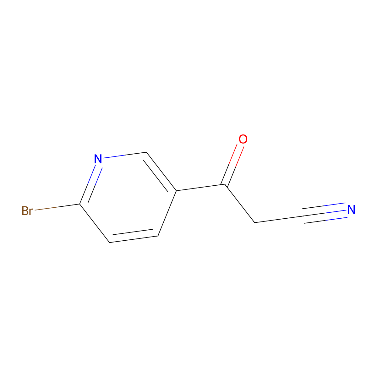 3-(6-Bromopyridin-3-yl)-3-oxopropanenitrile molecular structure, CAS 2035416-87-4