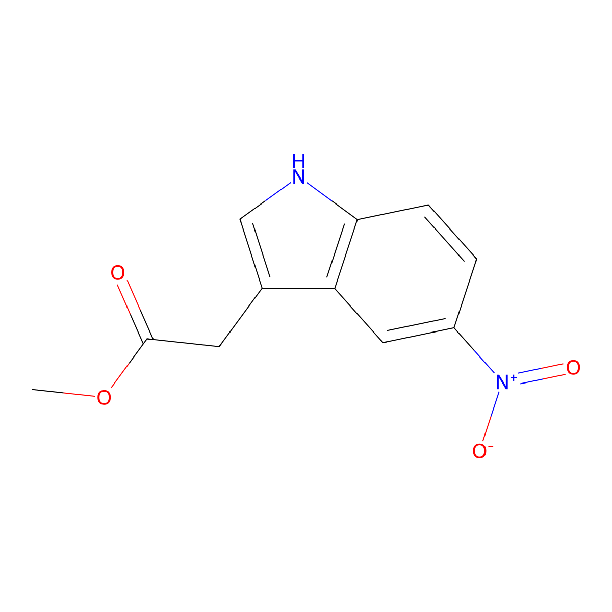 Methyl 5-Nitroindole-3-acetate molecular structure, CAS 2035439-64-4