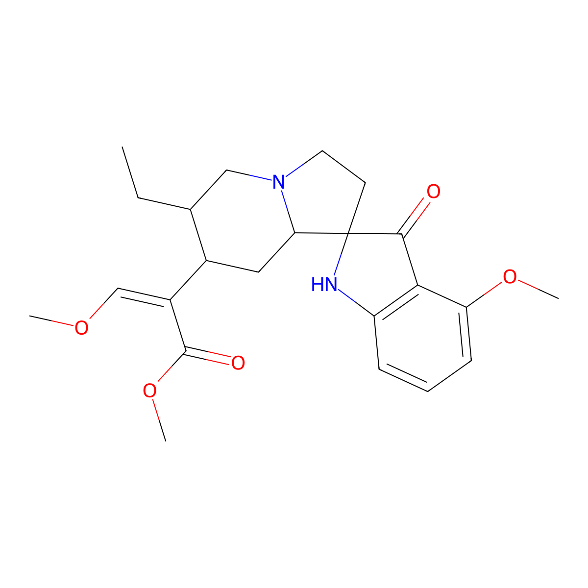 Mitragynine pseudoindoxyl molecular structure, CAS 2035457-43-1