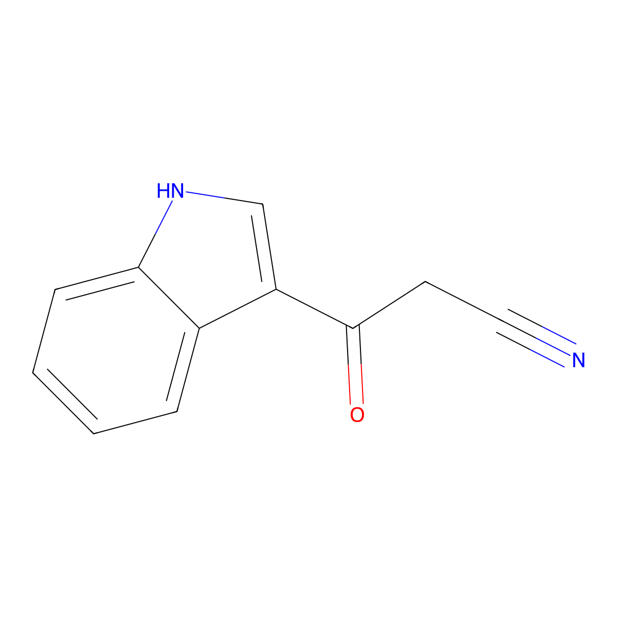 3-(Cyanoacetyl)indole molecular structure, CAS 20356-45-0