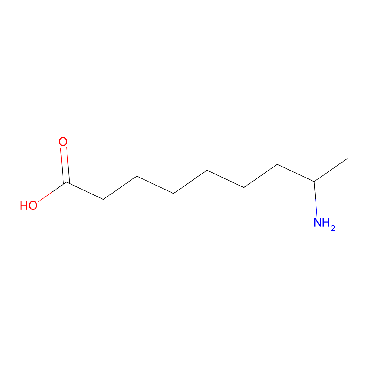 8-Aminononanoic acid molecular structure, CAS 20356-96-1