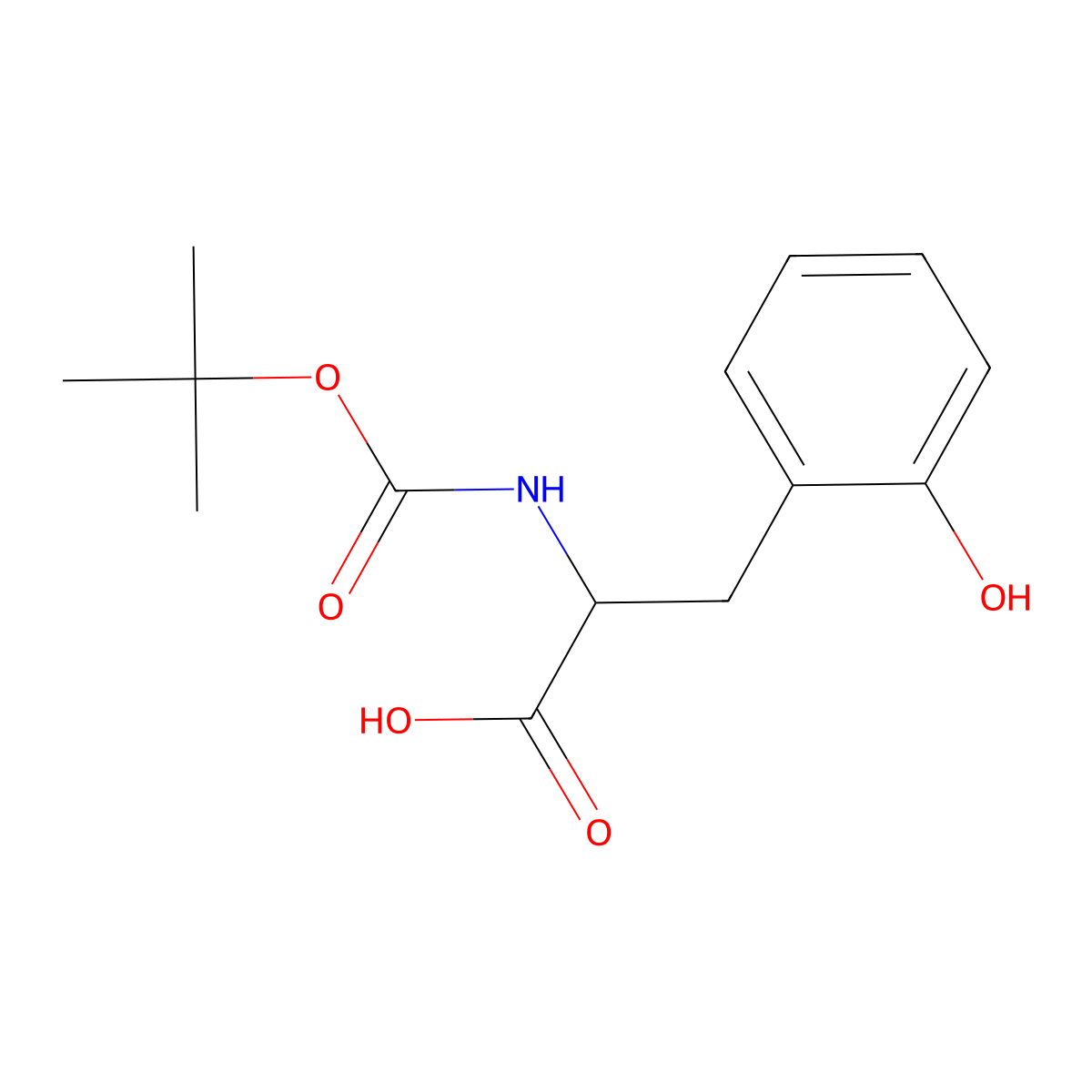 Boc-DL-o-tyrosine molecular structure, CAS 203569-04-4