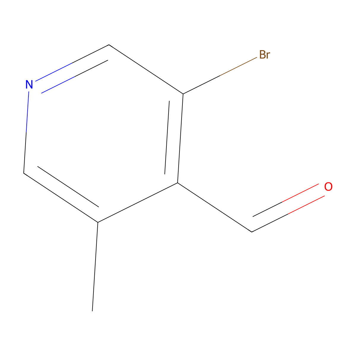 3-Bromo-5-methylpyridine-4-carboxaldehyde molecular structure, CAS 203569-15-7