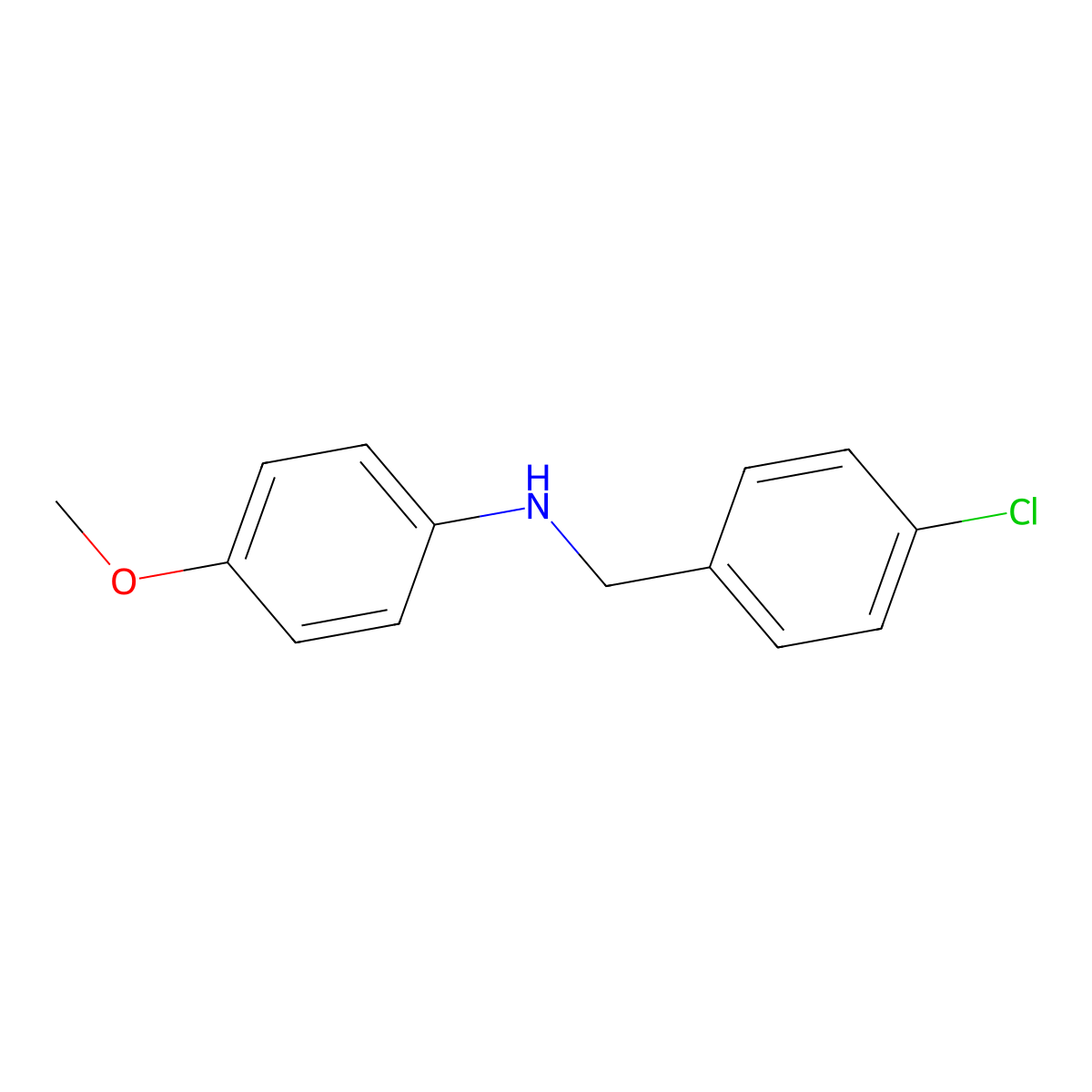 N-(4-chlorobenzyl)-4-methoxyaniline molecular structure, CAS 20357-42-0