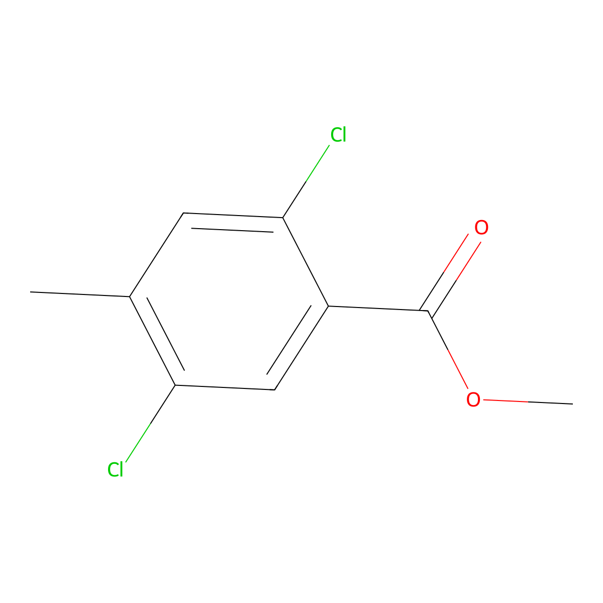 Methyl 2,5-dichloro-4-methylbenzoate molecular structure, CAS 203573-10-8