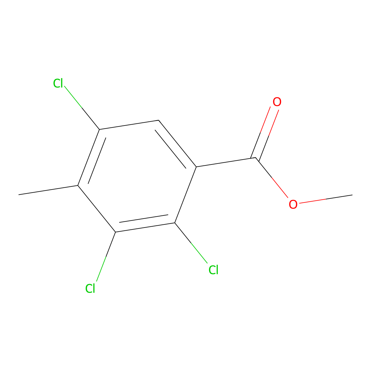 Methyl 2,3,5-trichloro-4-methylbenzoate molecular structure, CAS 203573-15-3