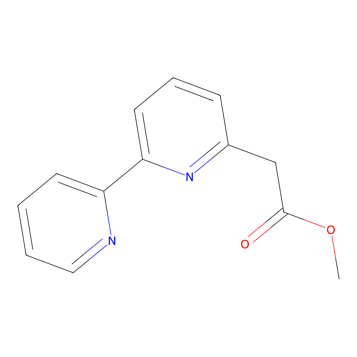 Methyl 2-([2,2'-bipyridin]-6-yl)acetate molecular structure, CAS 203573-81-3