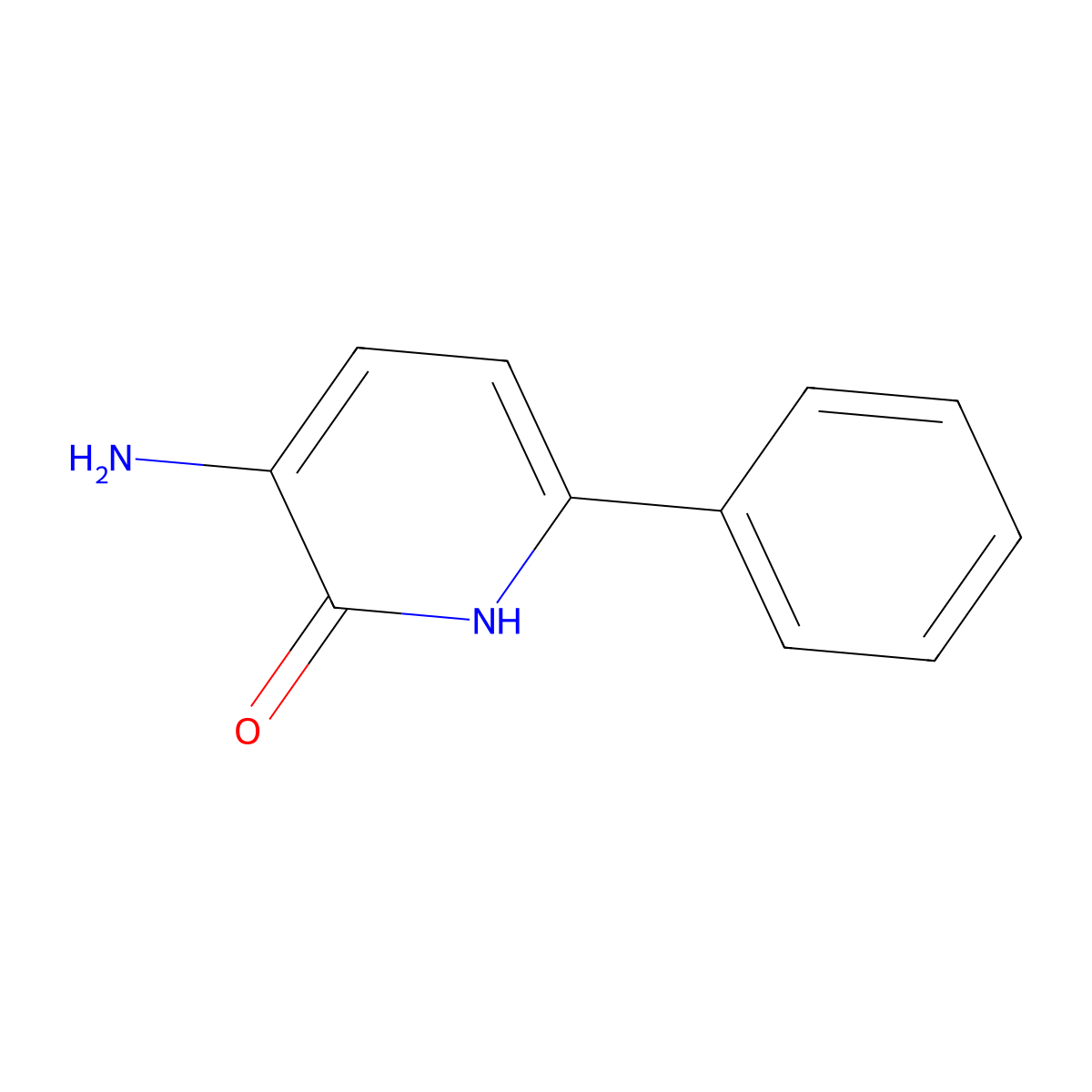 3-Amino-6-phenylpyridin-2(1H)-one molecular structure, CAS 203578-26-1