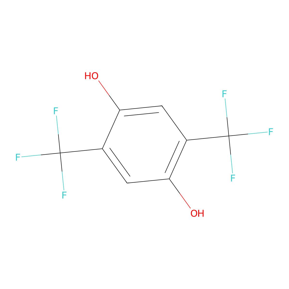 2,5-Bis(trifluoromethyl)benzene-1,4-diol molecular structure, CAS 203579-41-3