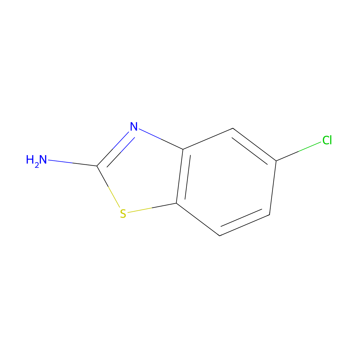 5-Chloro-2-benzothiazolamine molecular structure, CAS 20358-00-3