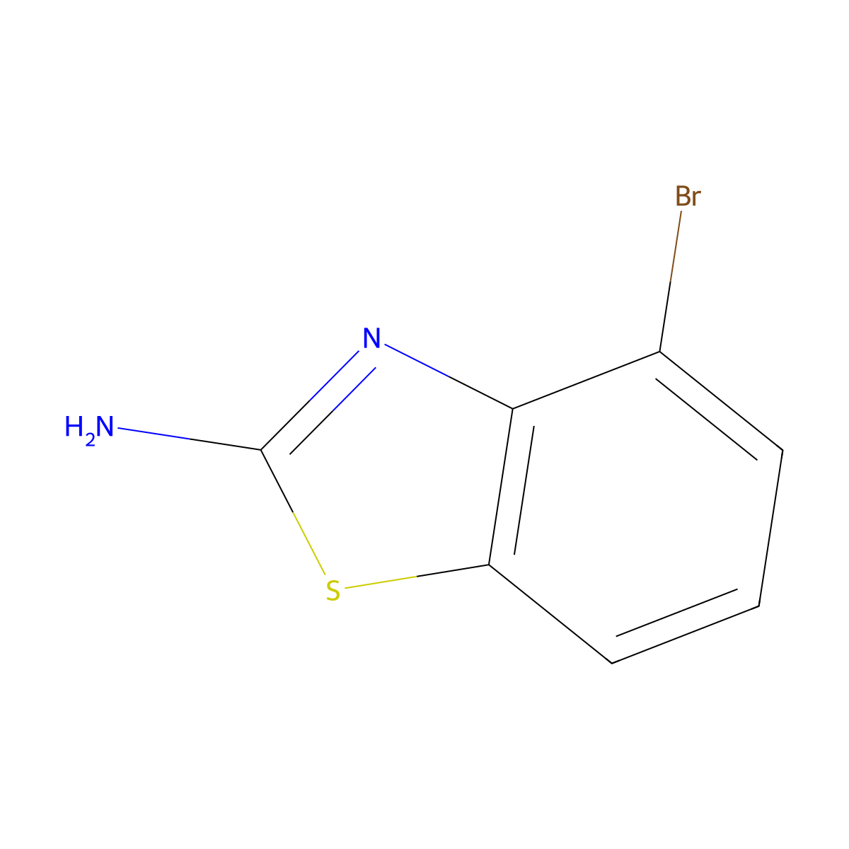 4-Bromo-1,3-benzothiazol-2-amine molecular structure, CAS 20358-02-5