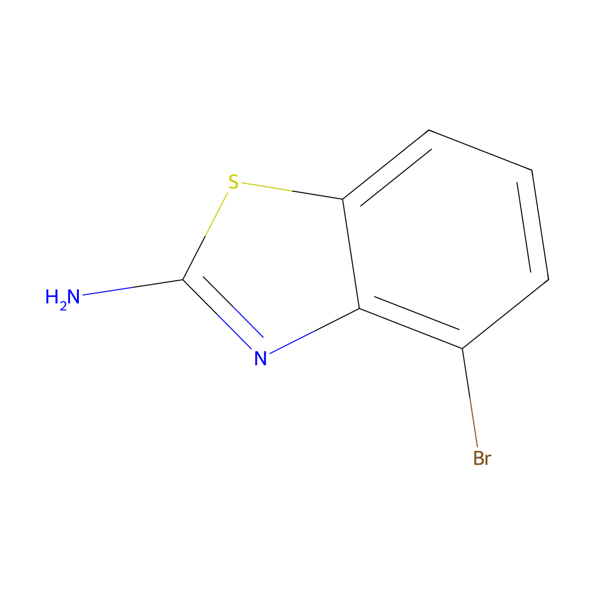 4-Bromo-1,3-benzothiazol-2-amine molecular structure, CAS 20358-02-5