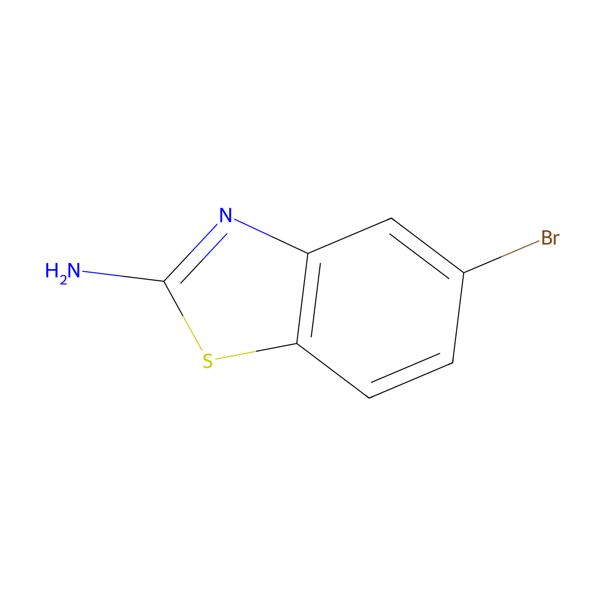 5-Bromo-1,3-benzothiazol-2-amine molecular structure, CAS 20358-03-6