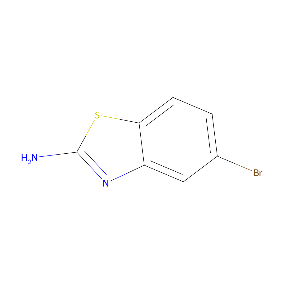 5-Bromo-1,3-benzothiazol-2-amine molecular structure, CAS 20358-03-6
