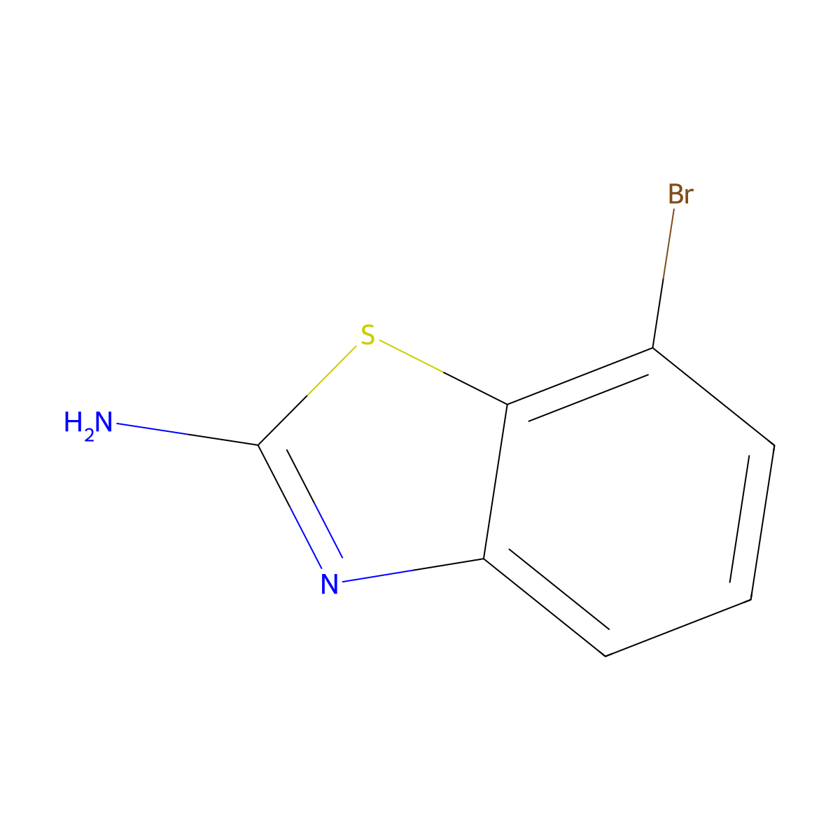 7-Bromo-1,3-benzothiazol-2-amine molecular structure, CAS 20358-05-8