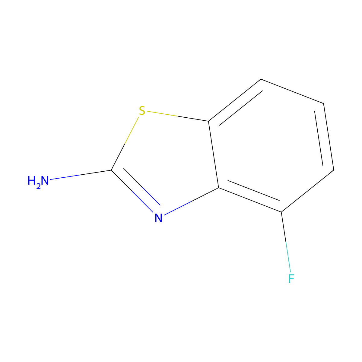 4-Fluoro-1,3-benzothiazol-2-amine molecular structure, CAS 20358-06-9