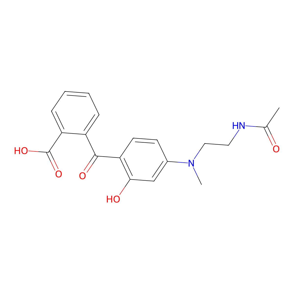 4-[N-[2-(Acetamido)ethyl]-N-methylamino]-2'-carboxy-2-hydroxybenzophenone molecular structure, CAS 203580-77-2