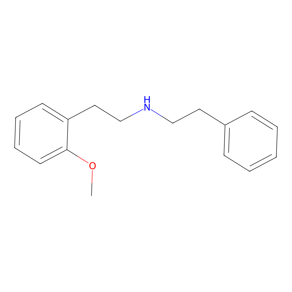 2-(2-methoxyphenyl)-N-(2-phenylethyl)ethanamine molecular structure, CAS 203583-84-0