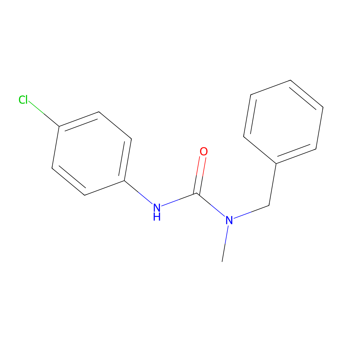 N-benzyl-N'-(4-chlorophenyl)-N-methylurea molecular structure, CAS 203585-29-9
