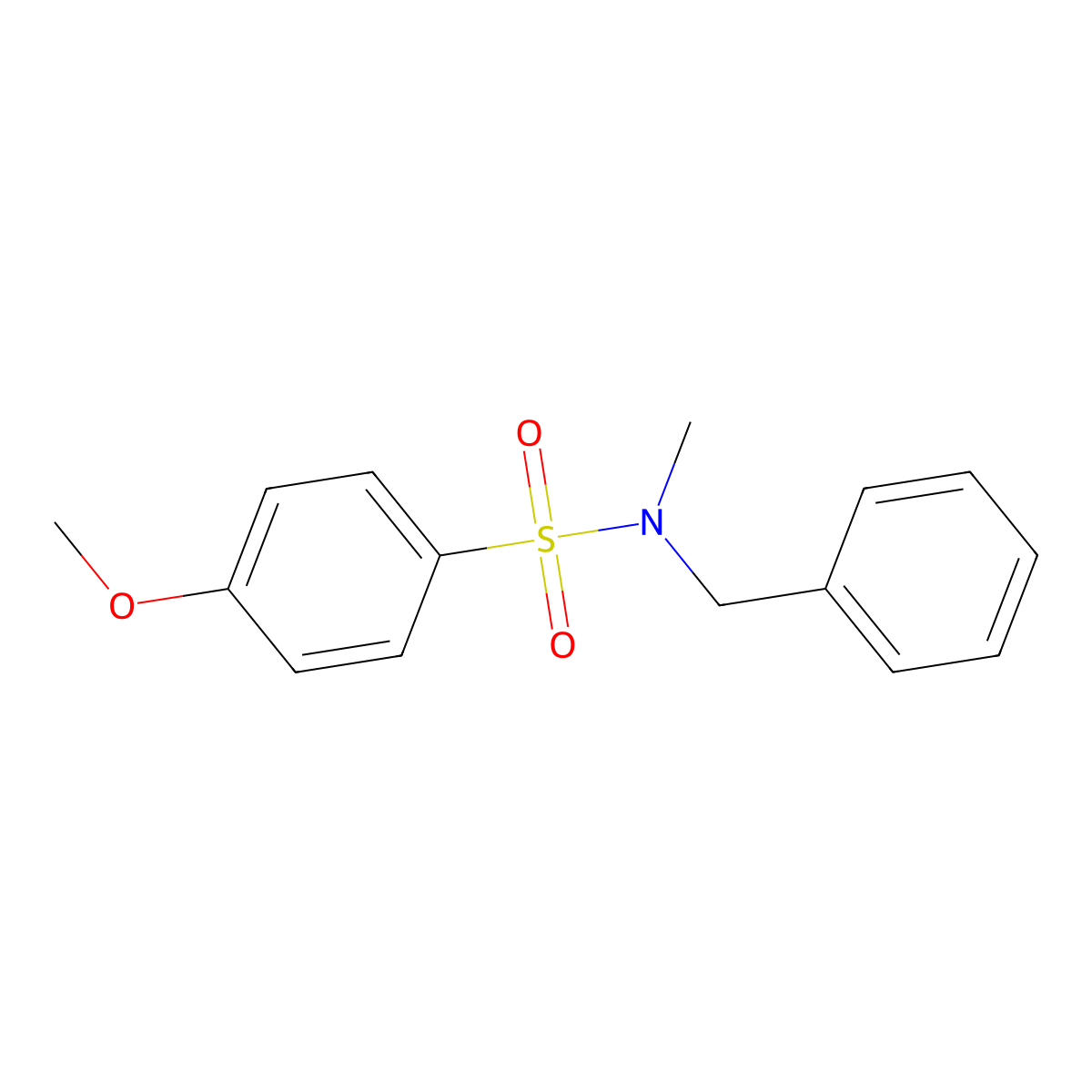 N-benzyl-4-methoxy-N-methylbenzenesulfonamide molecular structure, CAS 203585-53-9