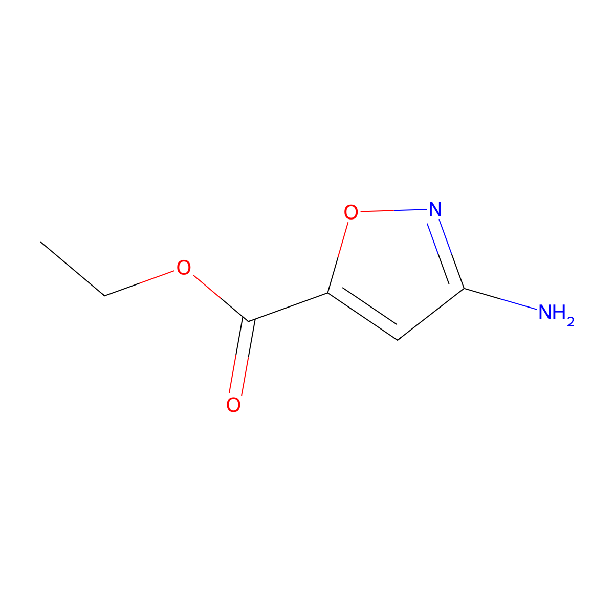 Ethyl 3-aminoisoxazole-5-carboxylate molecular structure, CAS 203586-94-1
