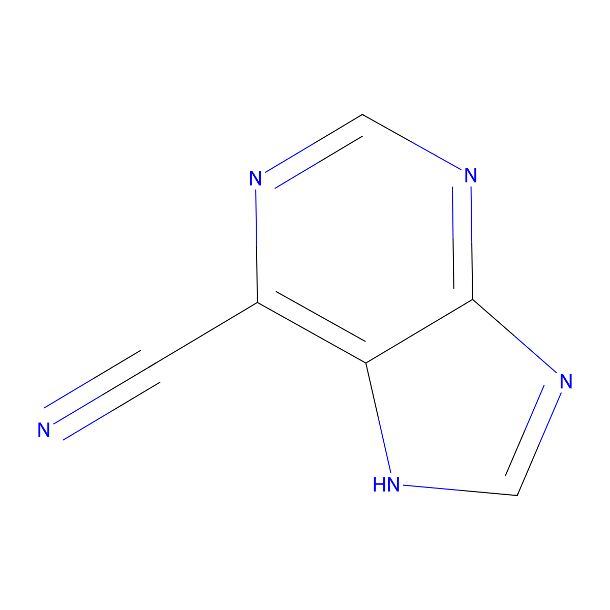 9H-Purine-6-carbonitrile molecular structure, CAS 2036-13-7