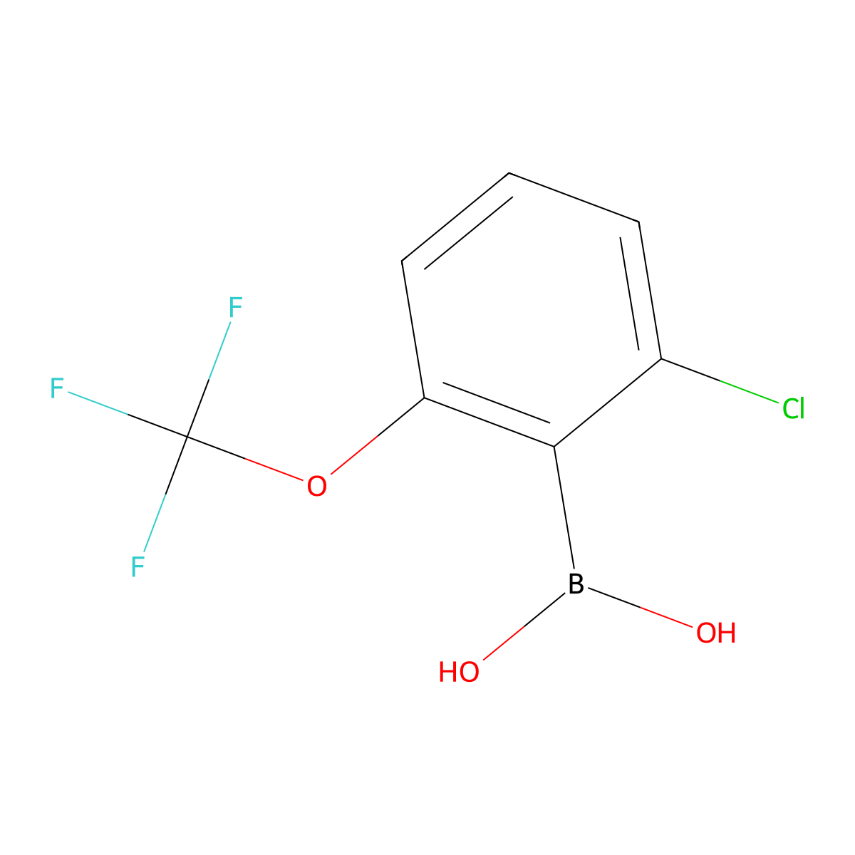 2-Chloro-6-(trifluoromethoxy)phenylboronic acid molecular structure, CAS 2036084-49-6