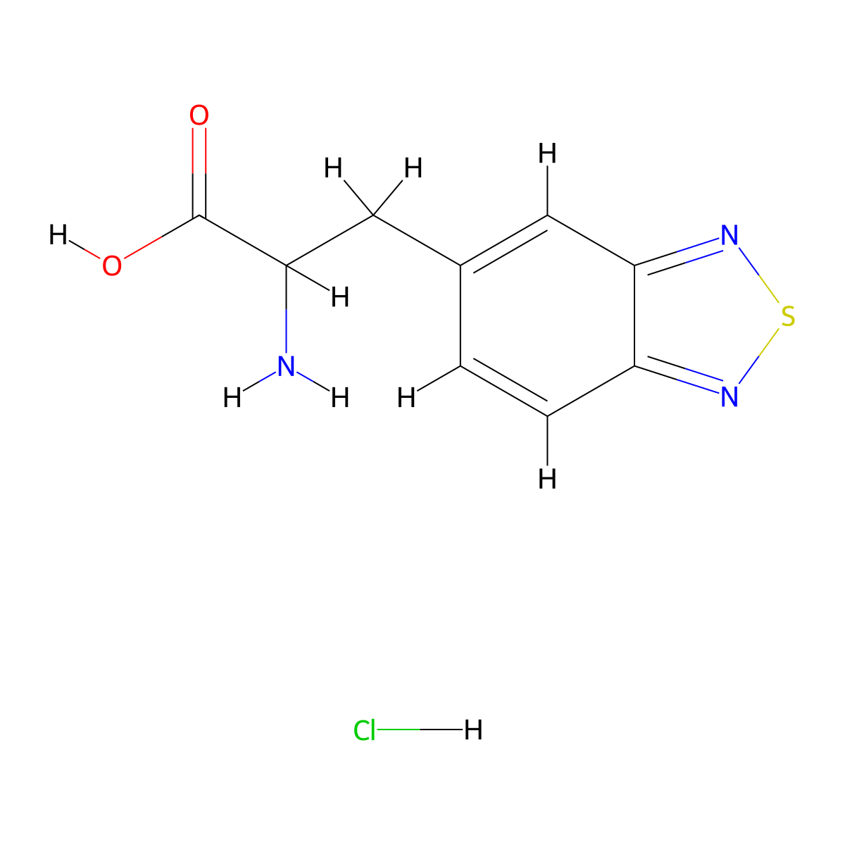 3-(2,1,3-Benzothiadiazol-5-yl)alanine hydrochloride molecular structure, CAS 20361-50-6