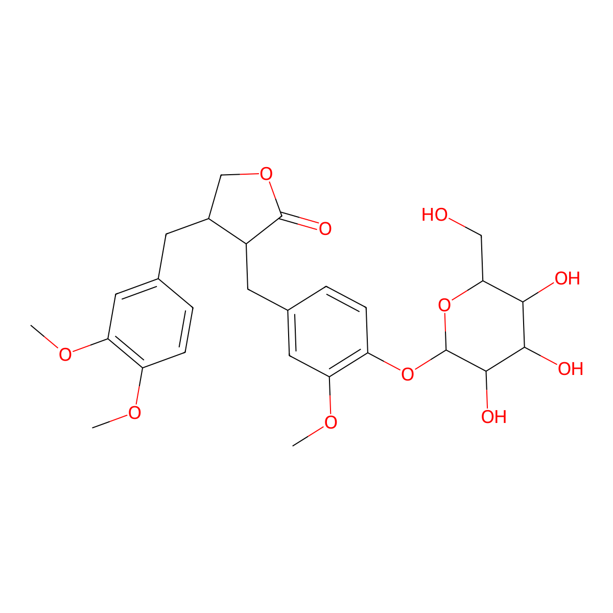 Arctiin molecular structure, CAS 20362-31-6