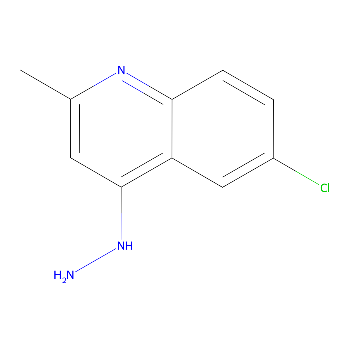 (6-Chloro-2-methylquinolin-4-yl)hydrazine molecular structure, CAS 203626-35-1