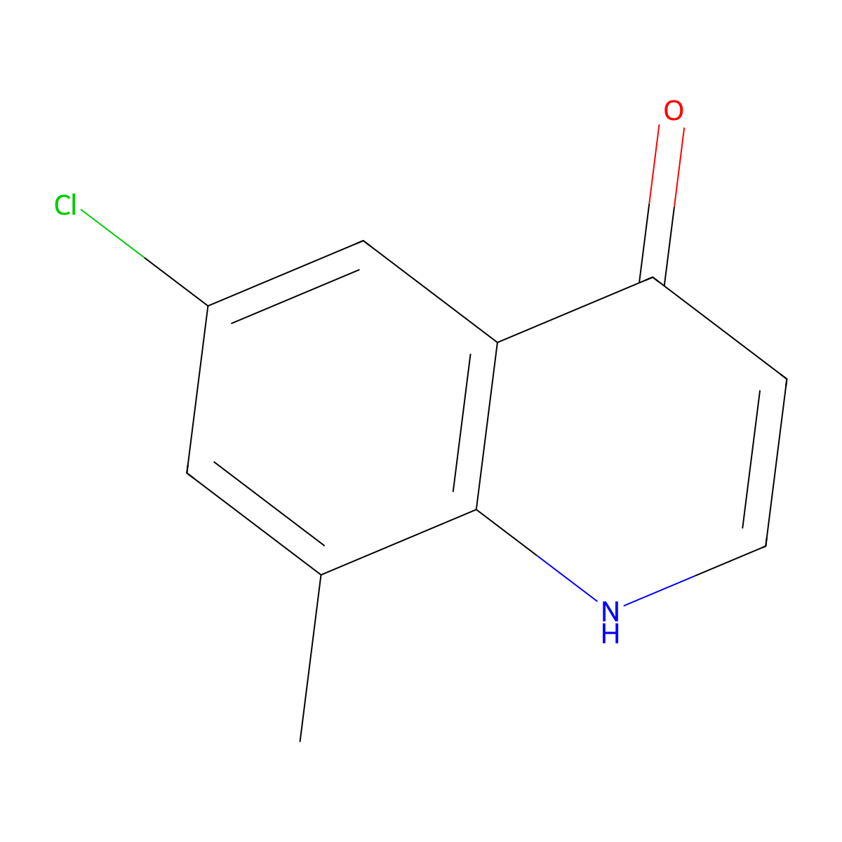 6-Chloro-8-methyl-4-quinolinol molecular structure, CAS 203626-38-4