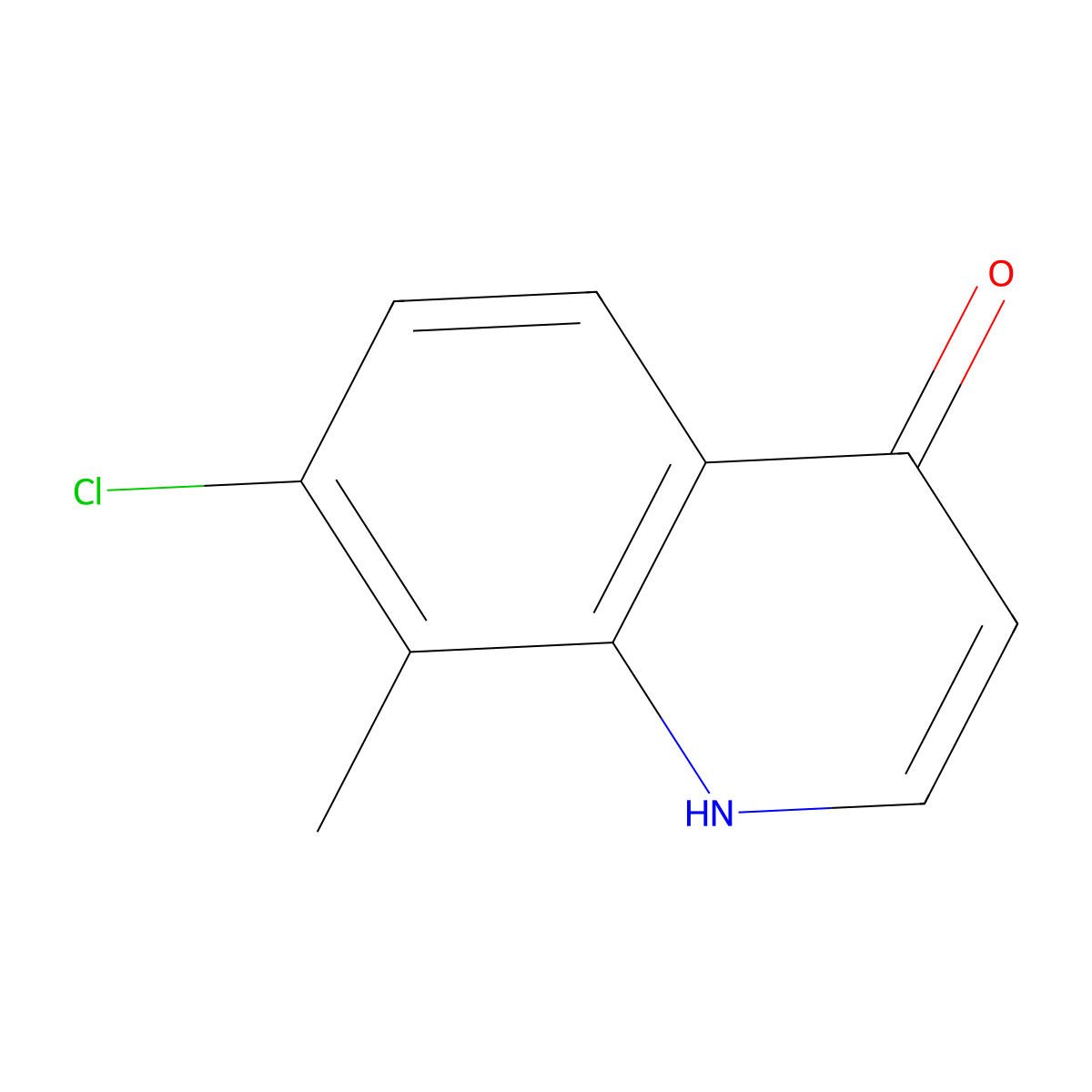 7-Chloro-8-methyl-4-quinolinol molecular structure, CAS 203626-39-5
