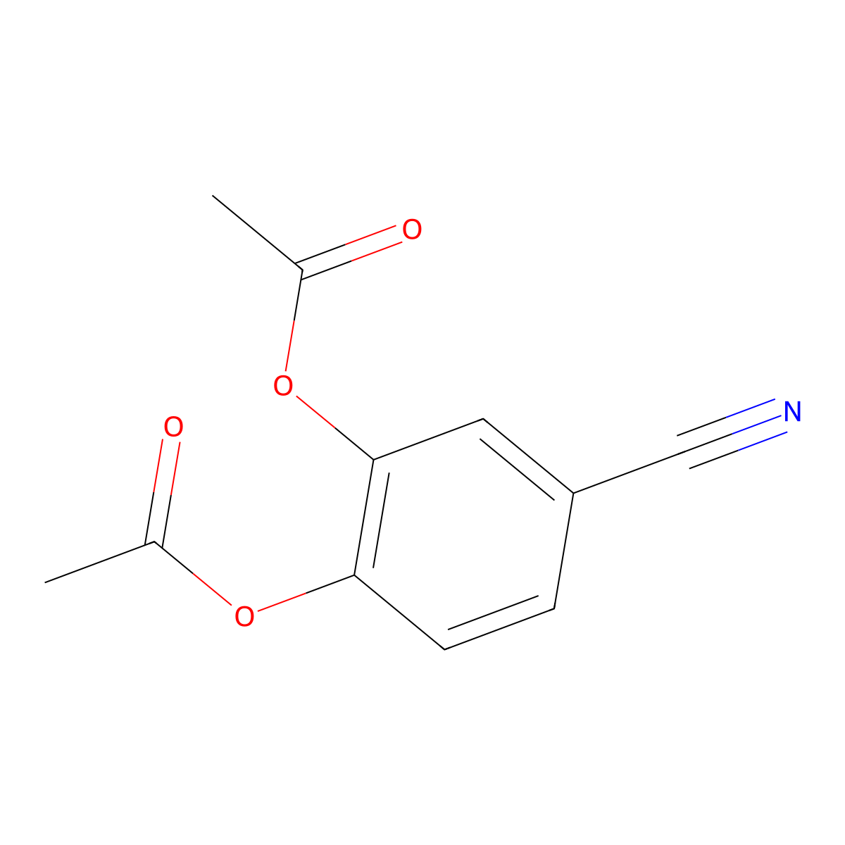 3,4-Diacetoxybenzonitrile molecular structure, CAS 203626-45-3