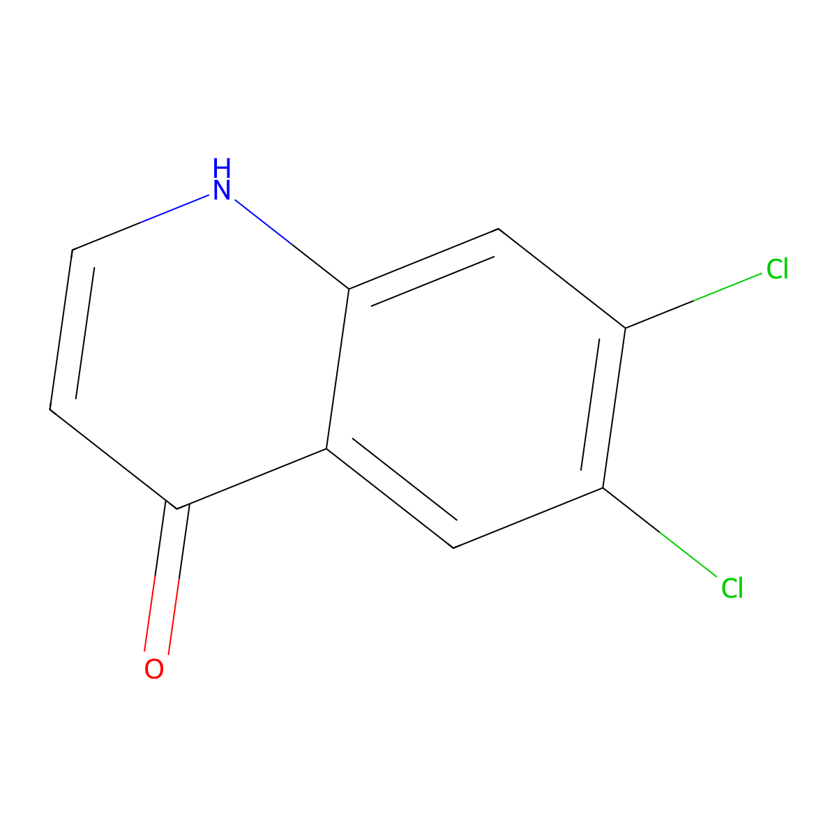 4-Hydroxy-6,7-dichloroquinoline molecular structure, CAS 203626-51-1