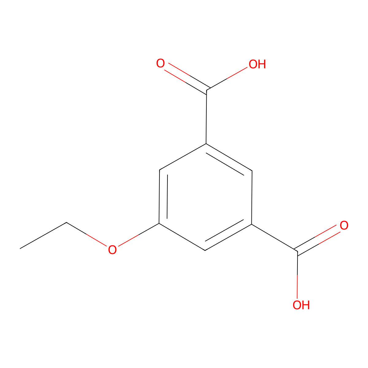 5-Ethoxybenzene-1,3-dicarboxylic acid molecular structure, CAS 203626-61-3