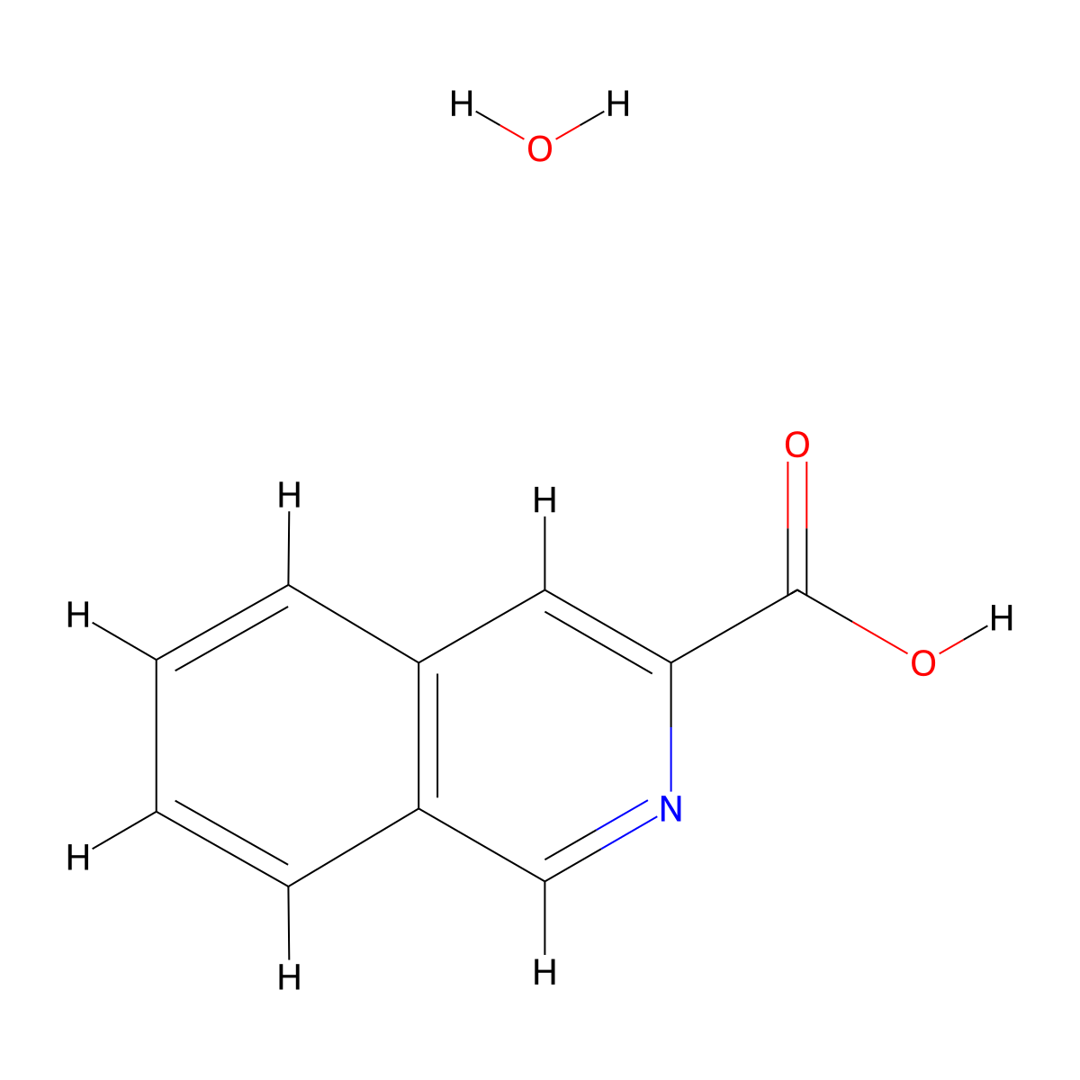 3-Isoquinolinecarboxylic acid hydrate molecular structure, CAS 203626-75-9