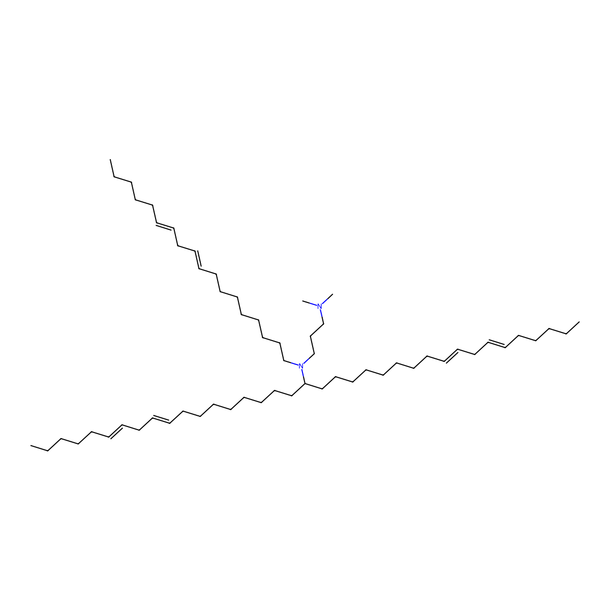 N1,N1-Dimethyl-N3-(9Z,12Z)-9,12-octadecadien-1-yl-N3-[(10Z,13Z)-1-(9Z,12Z)-9,12-octadecadien-1-yl-10,13-nonadecadien-1-yl]-1,3-propanediamine molecular structure, CAS 2036272-65-6