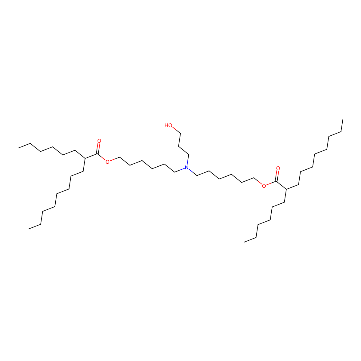 ((3-Hydroxypropyl)azanediyl)bis(hexane-6,1-diyl) bis(2-hexyldecanoate) molecular structure, CAS 2036272-95-2