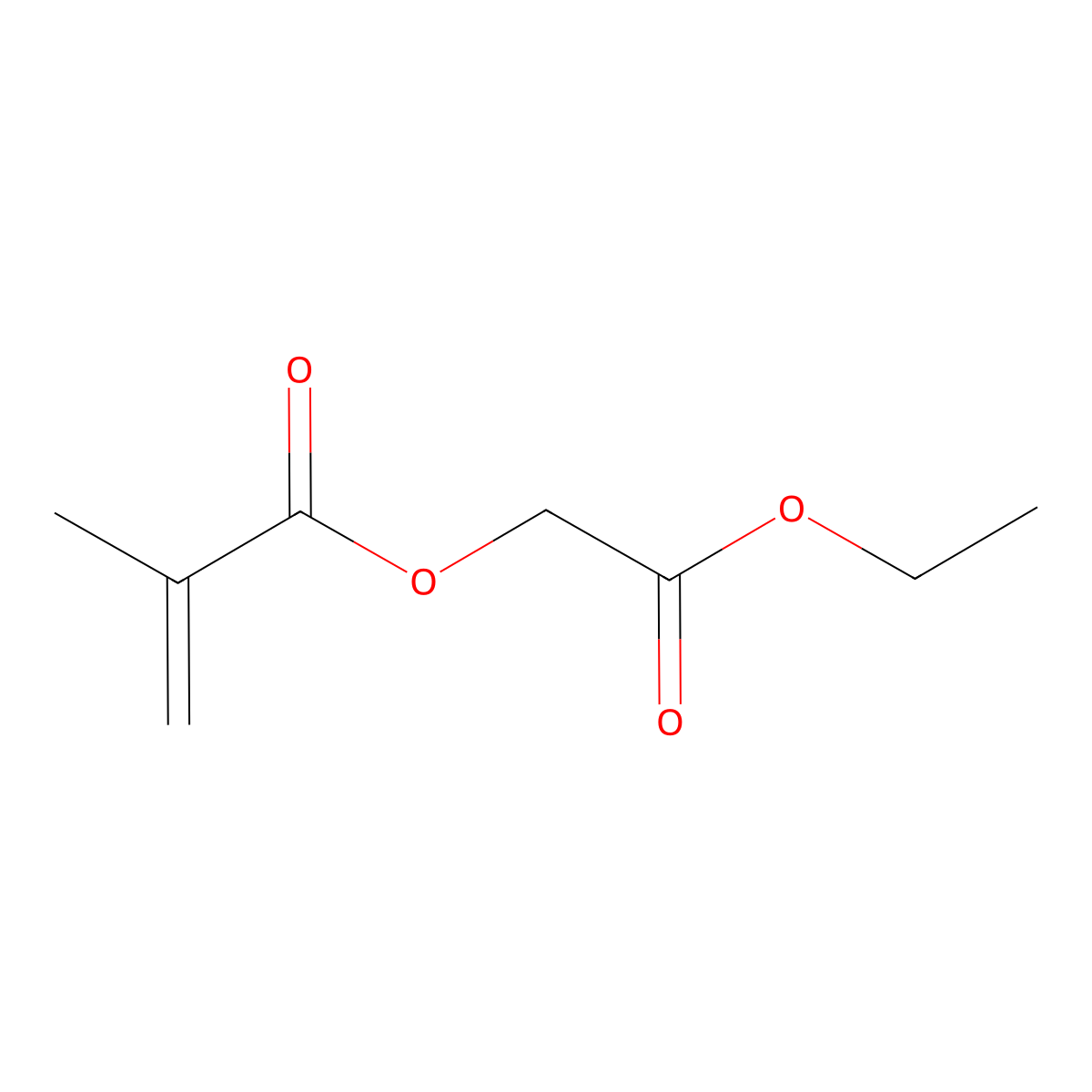 Methacrylic acid, ester with ethyl glycolate molecular structure, CAS 20363-83-1